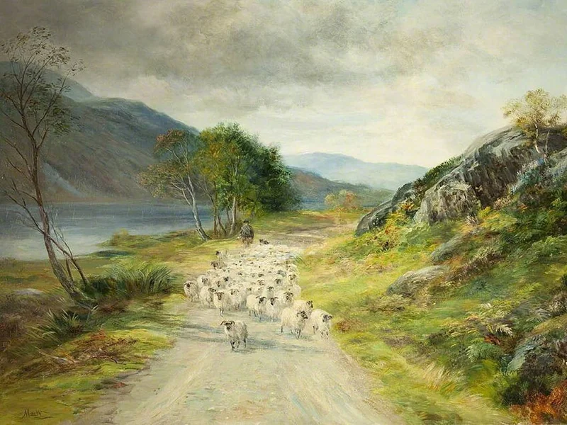1839-John MacWhirter - Le montagne di Moidart - Galleria d'arte di Haworth